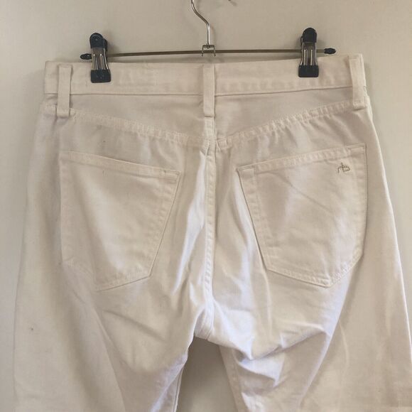 Rag & Bone Marilyn Crop White Bucquet Trim Women's Jeans Sz 27 - Picture 6 of 9